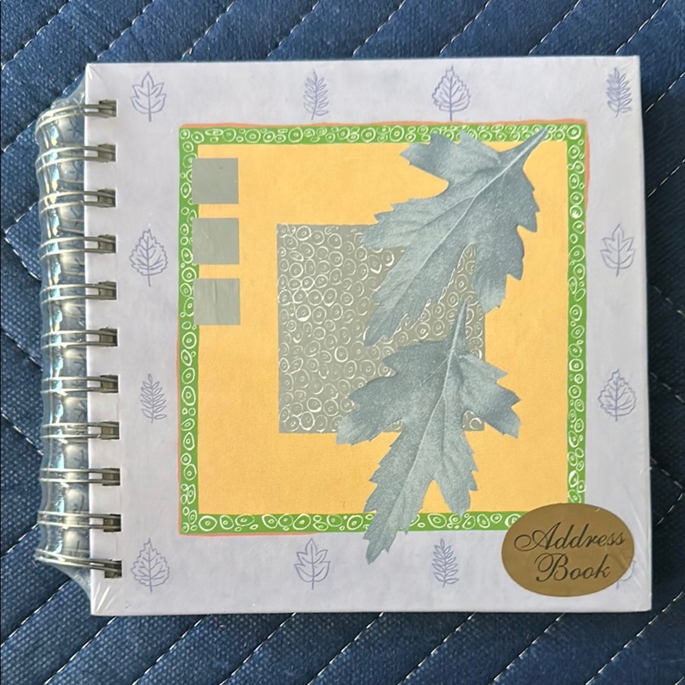 Address Book with Leaf Design NWT